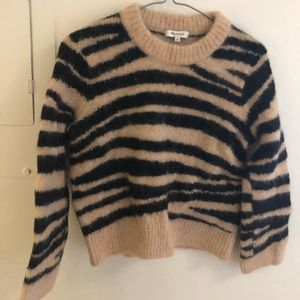 Madewell Wool-blended Animal Print Relaxed Sweater